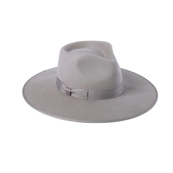 Lack of Color STONERANCH Wide-Brim Fedora Hat in stone gray - Picture 3 of 10